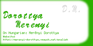 dorottya merenyi business card
