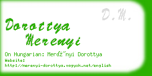 dorottya merenyi business card